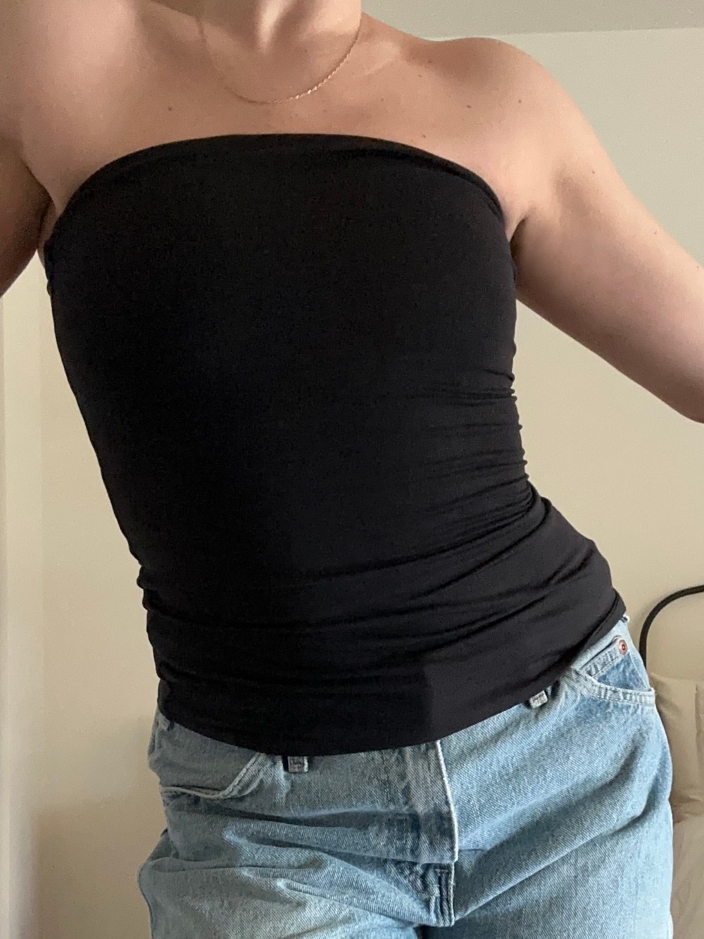 Aritzia Black Original Contour Tube Top